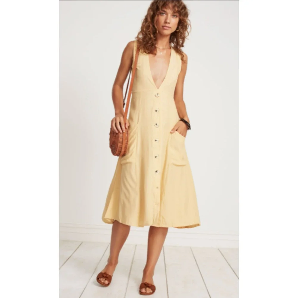 NWT FAITHFULL THE BRAND Blohm Midi Dress 6 - Picture 1 of 15